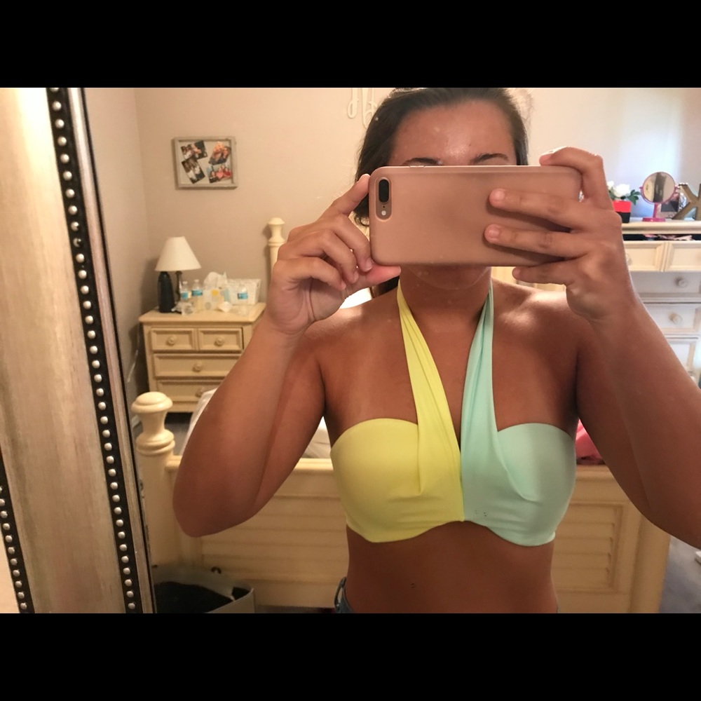 PINK bathing suit top